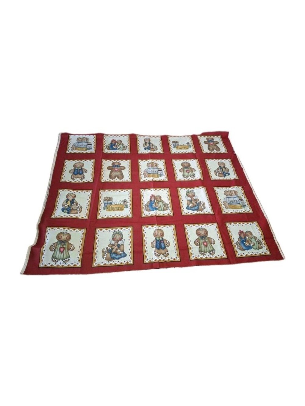 Vtg Dianna Marcum Marcus Brothers Textiles Gingerbread Cotton 20 Blocks Quilting